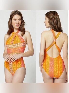 Anthropologie Marimekko Lilka Pidot Maillot One Piece Swimsuit Women's S Small